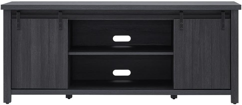 Evelyn&Zoe Deacon Rectangular TV Stand for TV's up to 65", Charcoal Gray