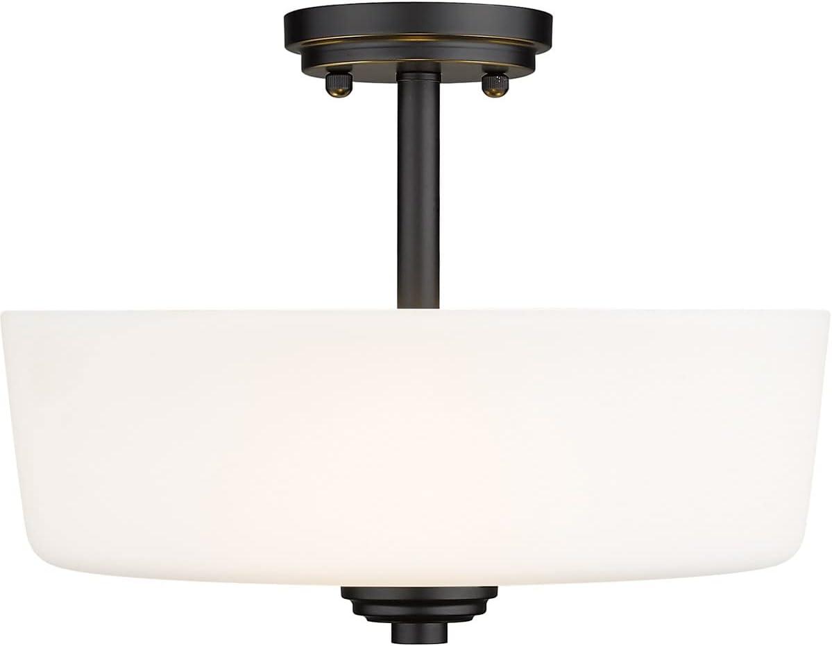 Z-Lite Arlington 3 - Light Semi-Flush Mount in  Matte Black