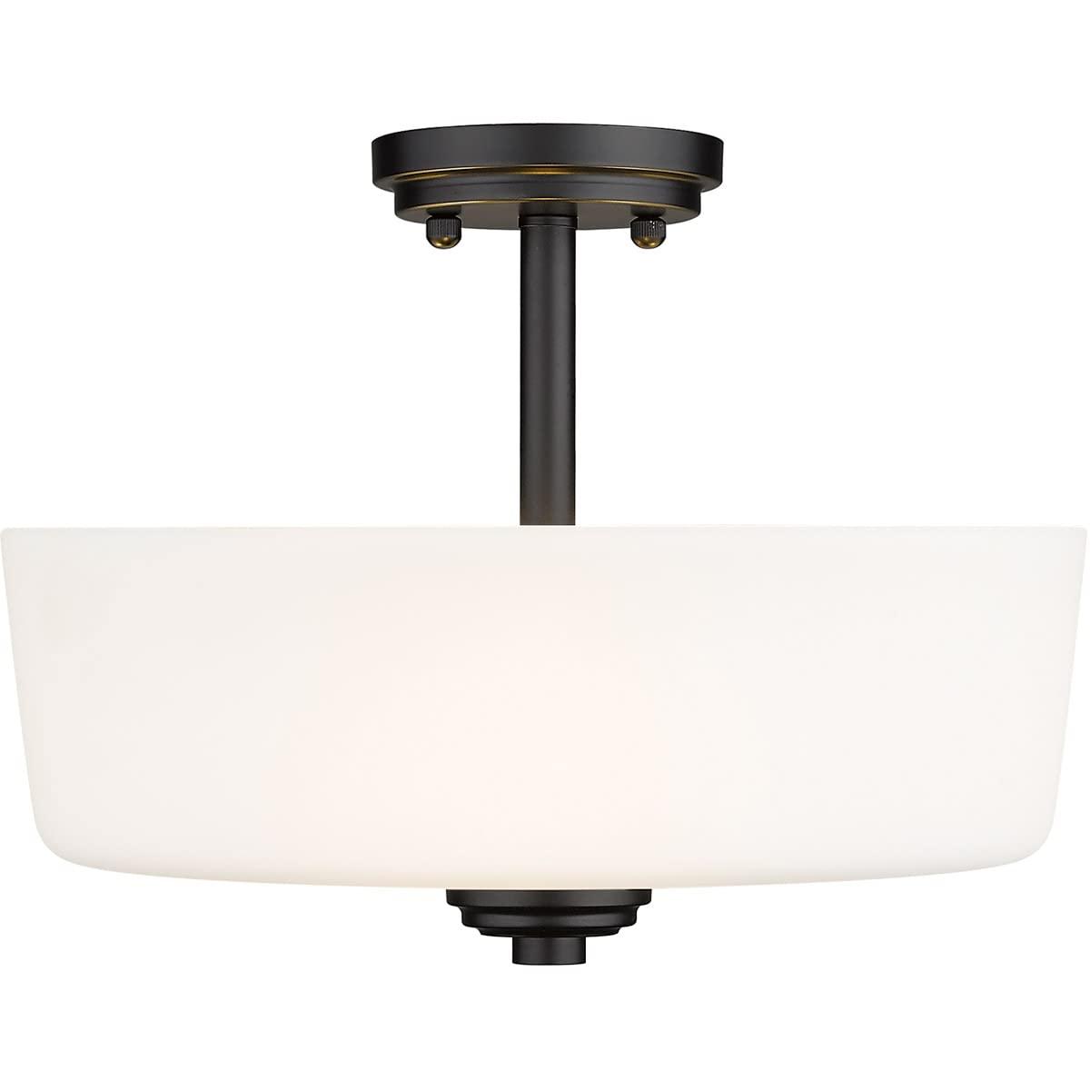 Z-Lite Arlington 3 - Light Semi-Flush Mount in  Matte Black