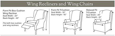 Sure Fit Stretch Pique Box Cushion Ottoman Slipcover