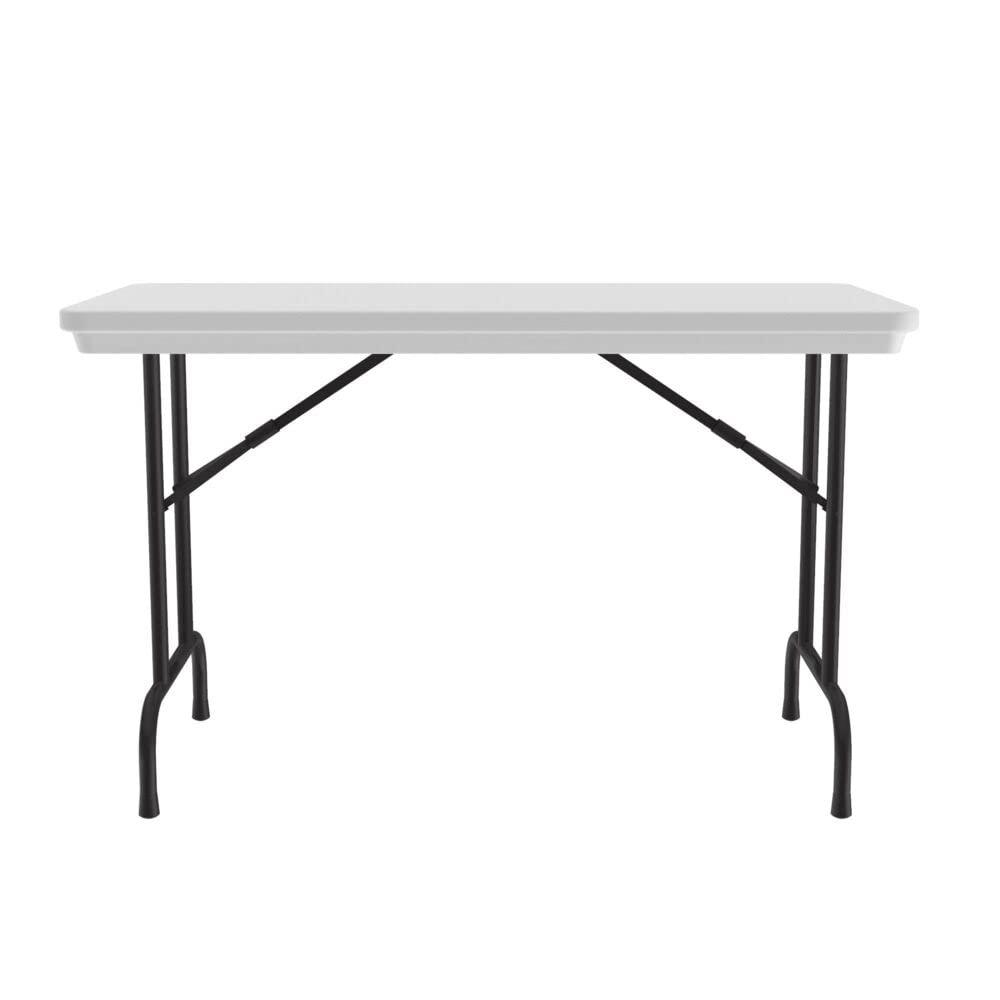 Gray Granite 24"x48" Folding Table with Steel Frame