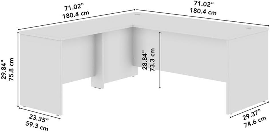 Studio C L Shaped Desk with Return