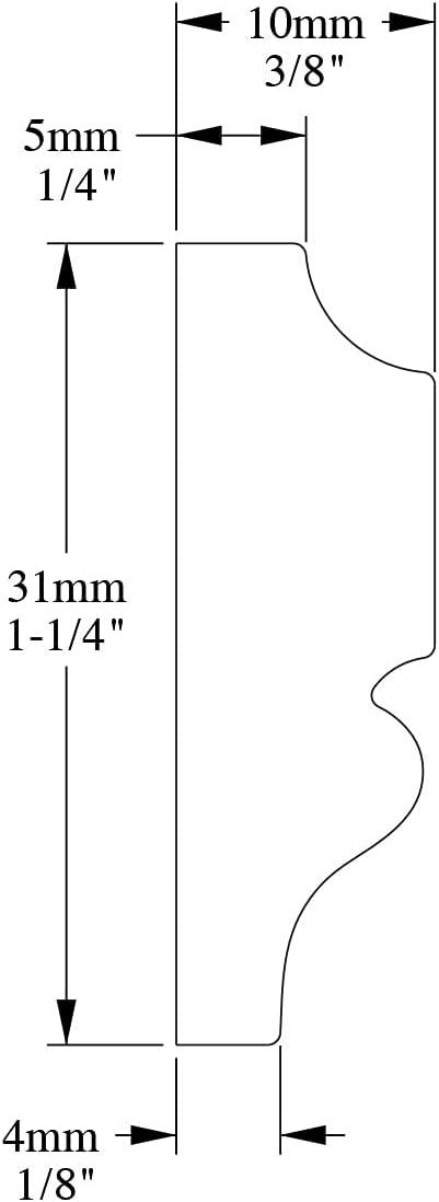 Orac Decor 3/8 in D x 1-1/4 in W x 78-3/4 in L Primed White Plain Polystyrene Panel Moulding (Set of 7)