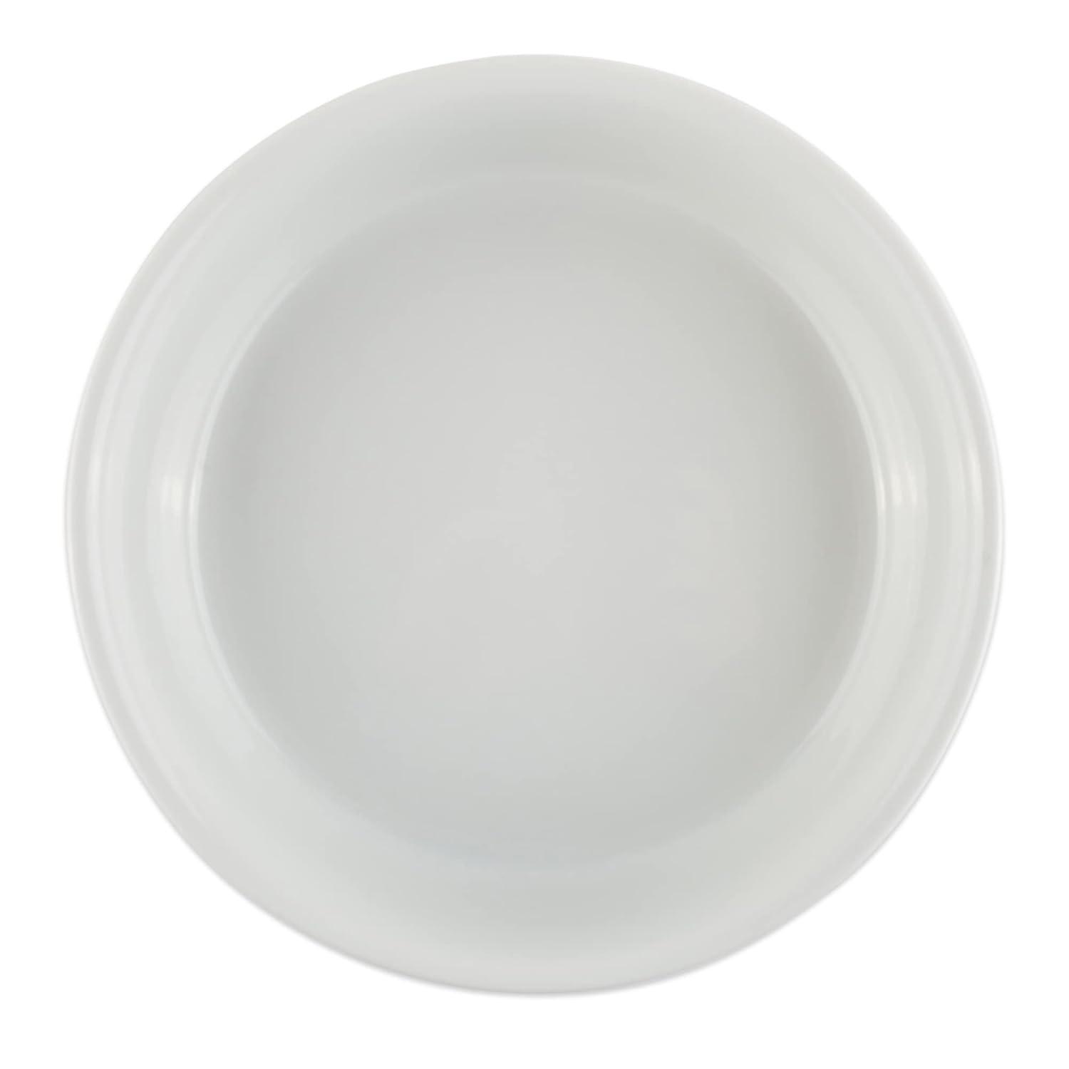 Bone Dry Pet Bowl - White Marble - Medium 6Dx2H Set/2
