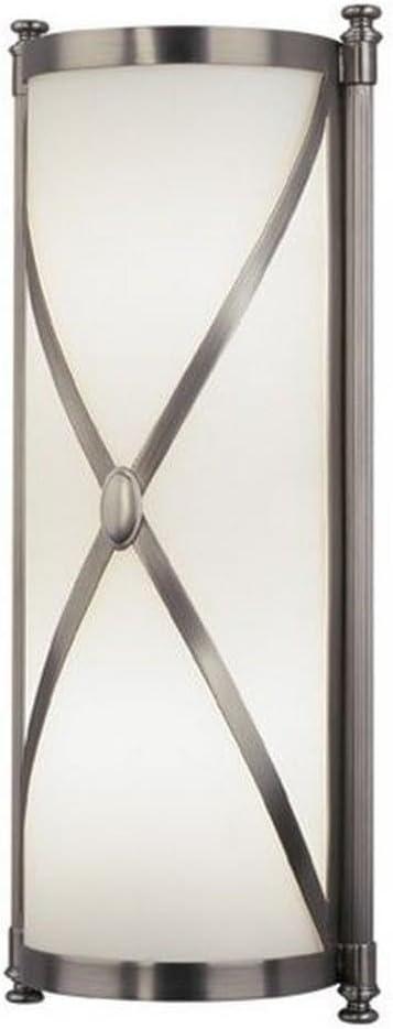 Chase Dark Antique Nickel 16" Wall Sconce with Frosted White Glass
