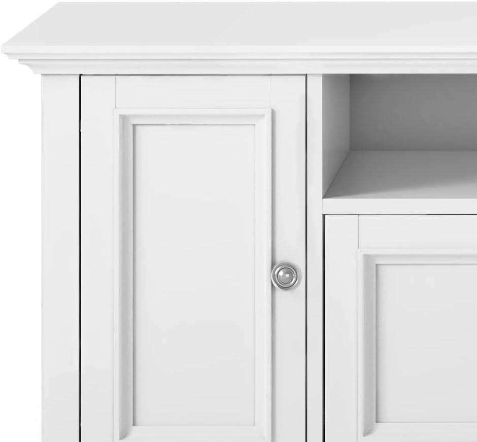 Simpli Home Amherst 72"W Solid Wood TV Stand for TVs up to 80" with Adjustable Shelves