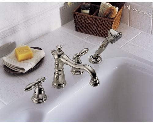 Victorian Deck Mounted Roman Tub Faucet Trim with Handshower