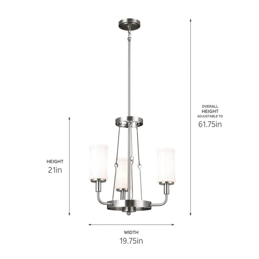 Kichler Lighting Vetivene 3 - Light Chandelier in  Textured Black