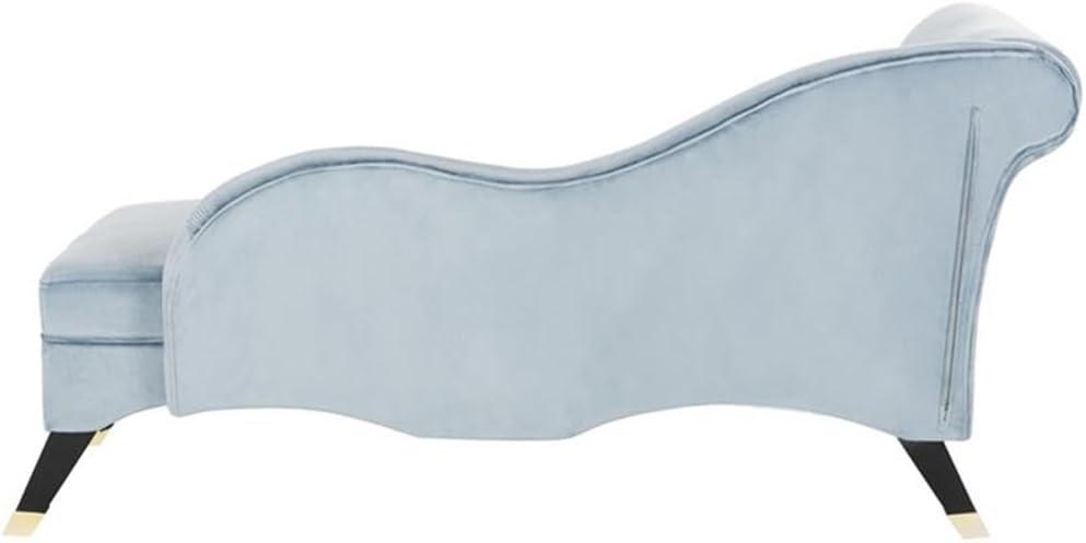 Caiden Chaise - FOX6284 - Slate Blue/Black - Safavieh