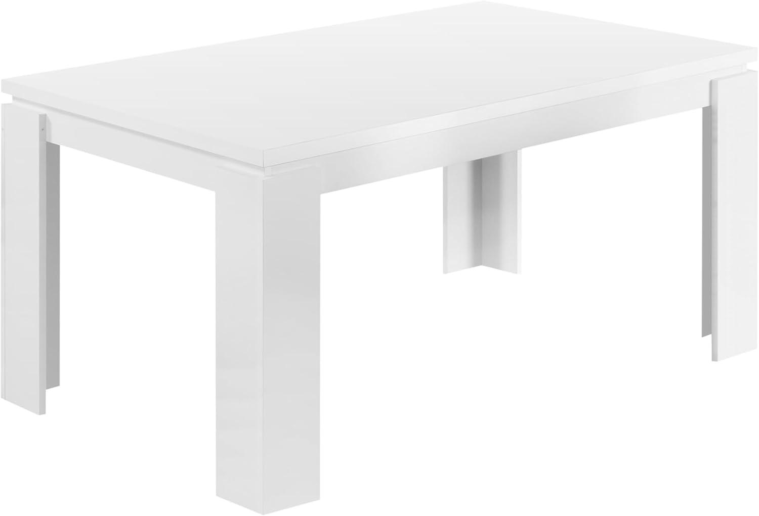 Monarch Specialties Dining Table, 60" Rectangular, Kitchen, Dining Room, White , 30.5" H, Indoor