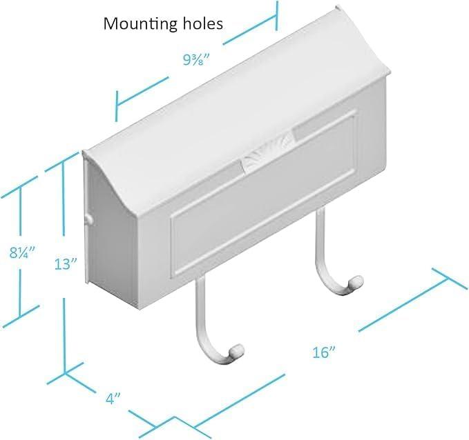 PRO-DF Cast Aluminum Wall Mounted Mailbox