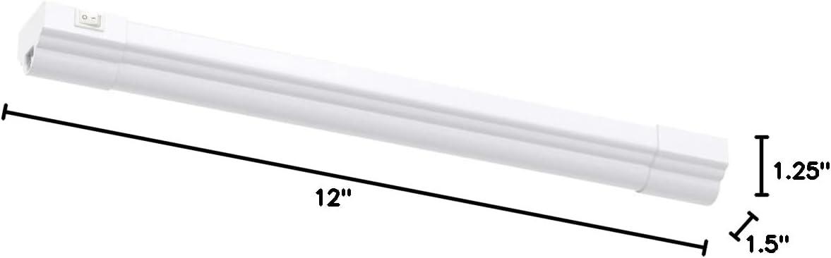 Maxxima 12-inch LED Under Cabinet Light 600 Lumens Warm White 3000K, Plug in, Energy Star Rated