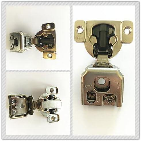 2 Piece Soft Close 1-1/4" Overlay Cabinet Hinge 105 Degree 6 Ways 3 Cam Adjustment (Set of 2)