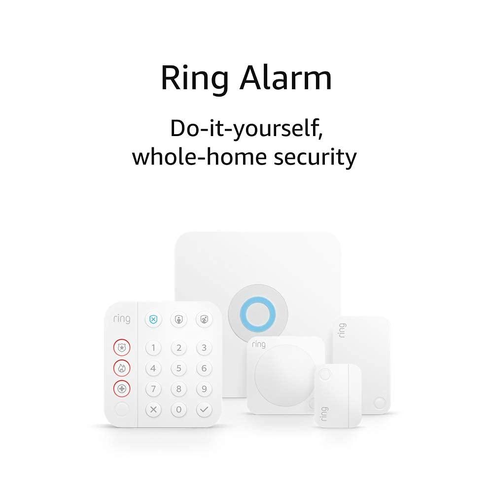 White Wireless Home Security System with Motion and Door Sensors