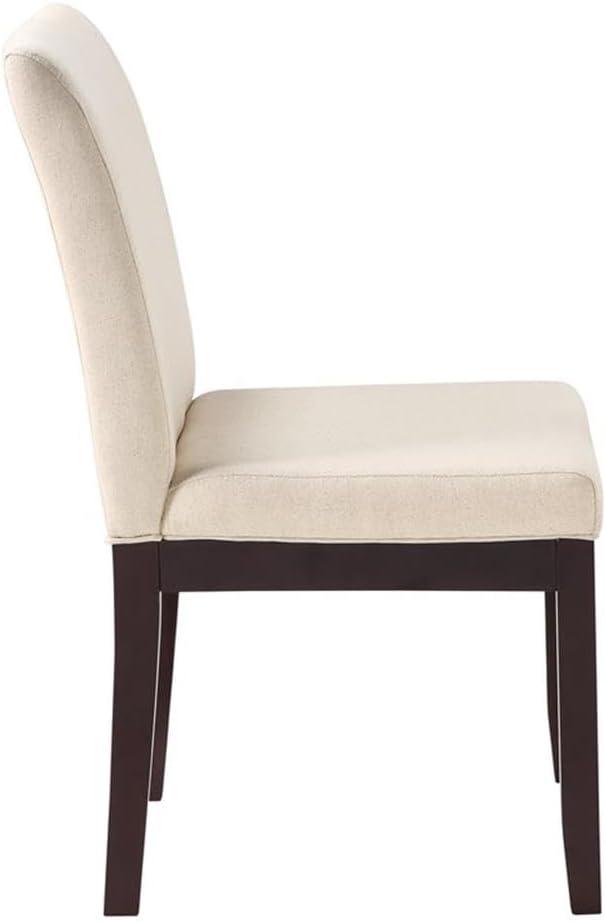 Dakota Parsons Chair Linen - OSP Home Furnishings: Classic Upholstered, Espresso Wood Legs, Easy Clean