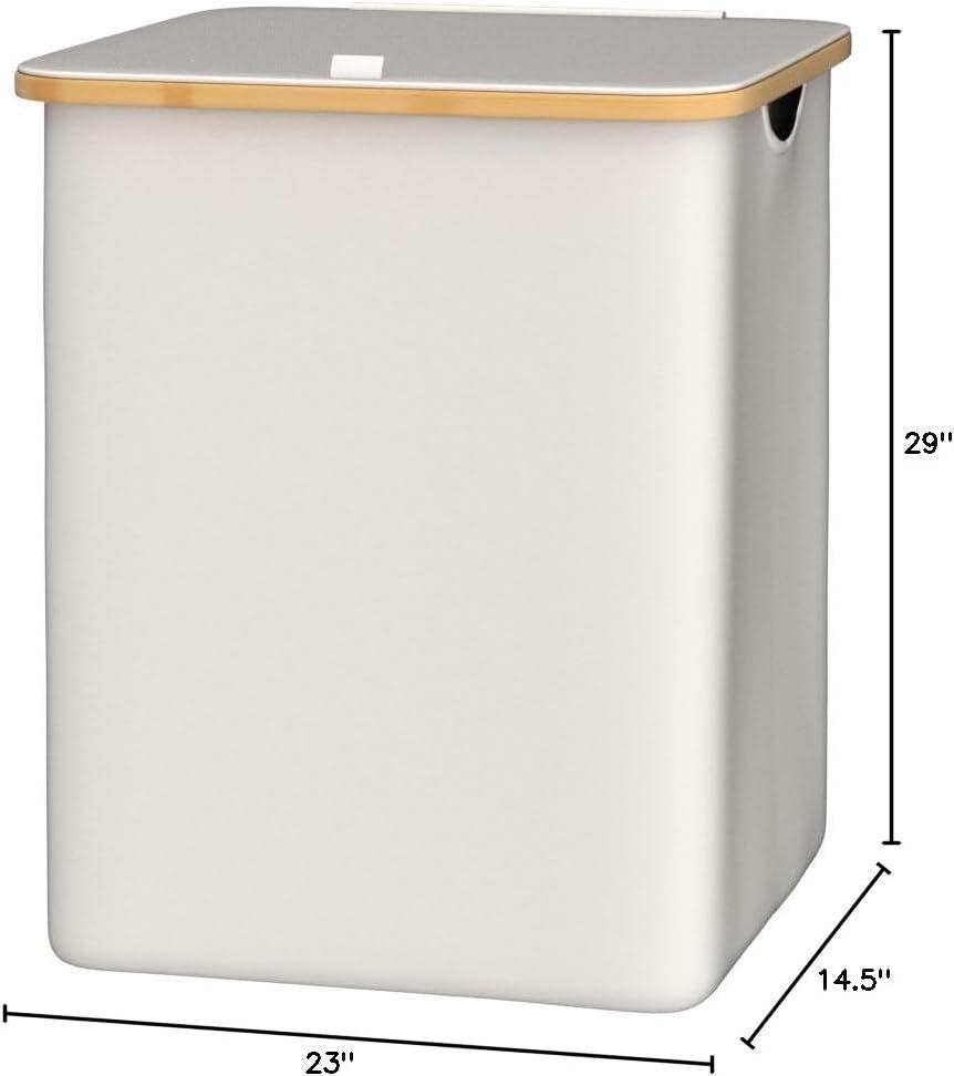 Hampers for Laundry Basket with Lid, 160L Extra Large Laundry Hamper 3 Section Dirty Clothes Hampers for Laundry Divided Laundry Basket Organizer for Bedroom,Laundry Room,Dirty Clothing Hamper,Beige