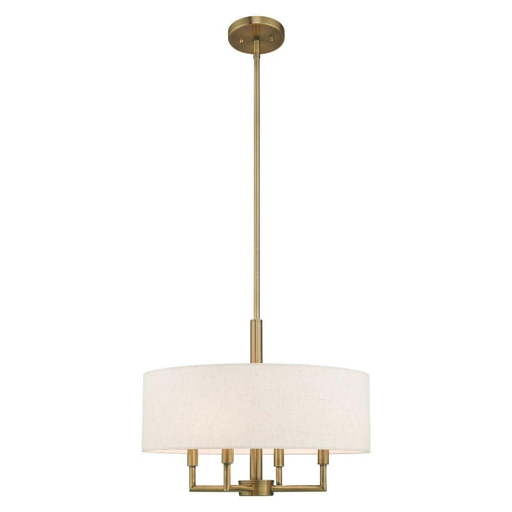 Livex Lighting Meridian 4 - Light Chandelier in  Antique Brass