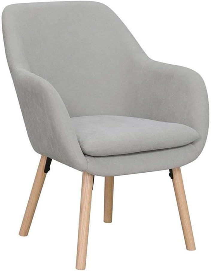 CLkPde Take a Seat Charlotte Accent Chair, 25.25" L x 26.75" W x 33.5" H, Pewter Gray Linen