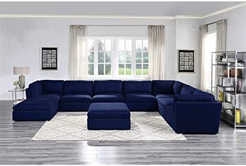 Crosby Modular - Armless Chair in Blue Fabric