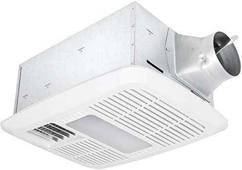 Delta Breez 110 CFM White LED Light Ceiling Exhaust Fan with Heater