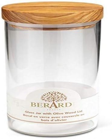 Berard Glass Jar with Olive Wood Lid, 4 Cup