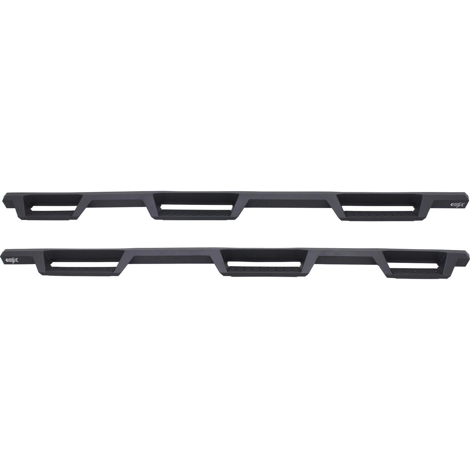 HDX Black Square Tube Wheel-to-Wheel Nerf Step Bars