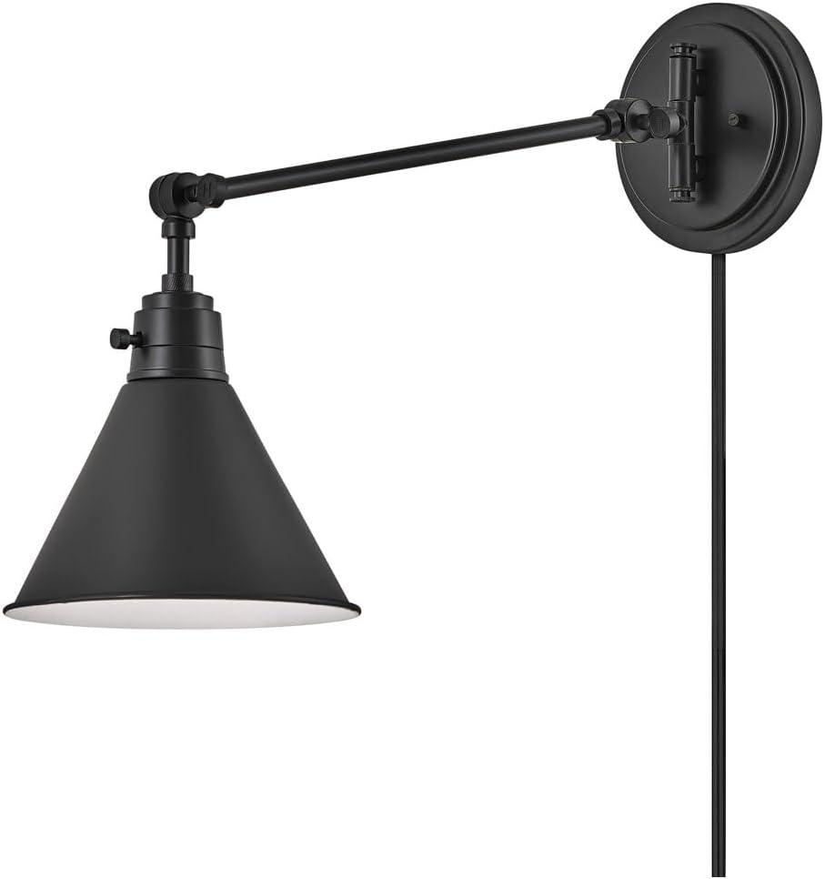 Lennon Plug-In Task Sconce - Black