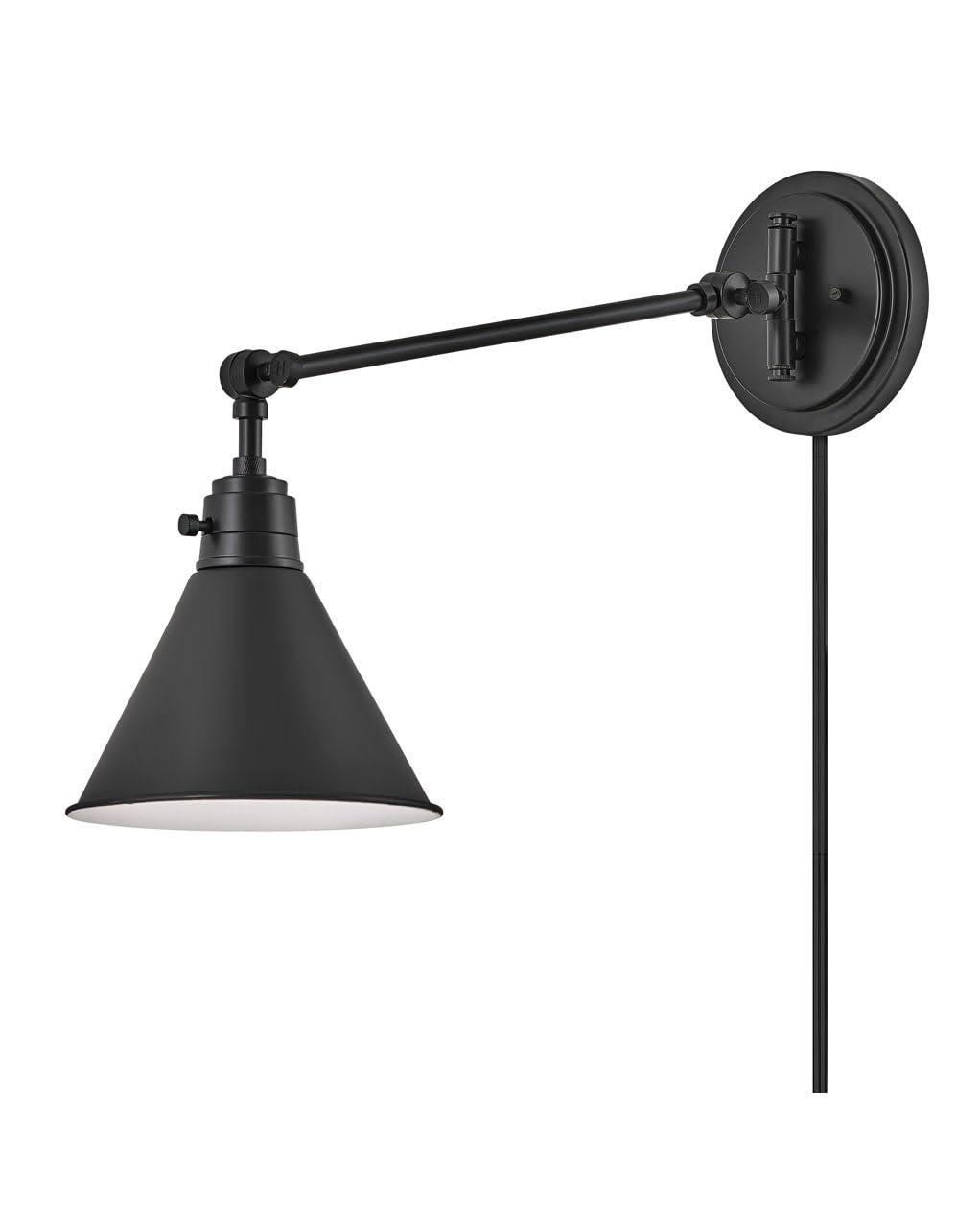 Lennon Plug-In Task Sconce - Black