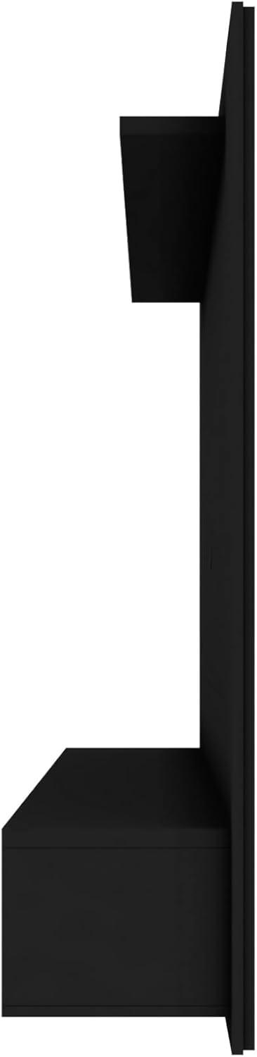 Manhattan Comfort Liberty Wood Entertainment Center for TVs up to 65" in Black