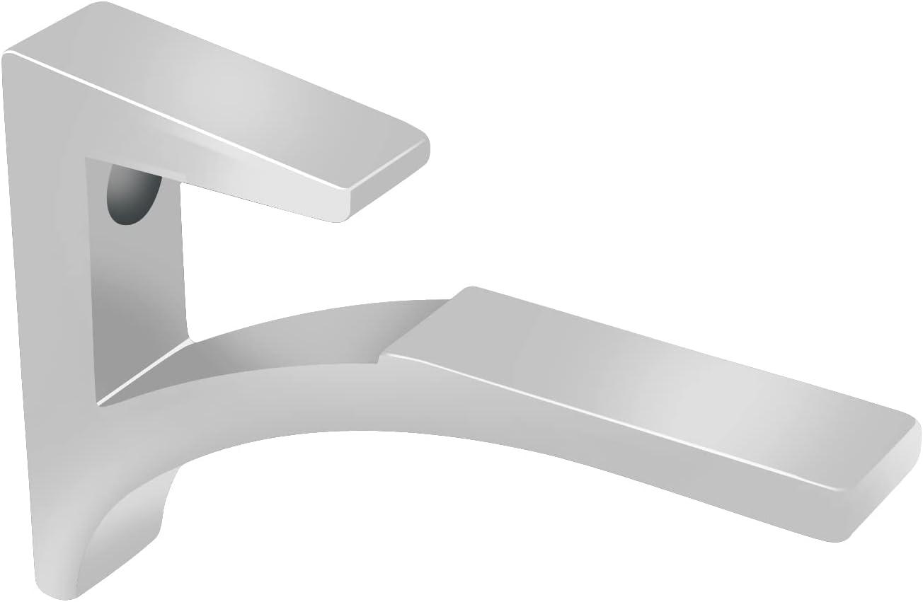 Chrome Aluminum Wall Mounted Shelf Brackets for Glass Shelves