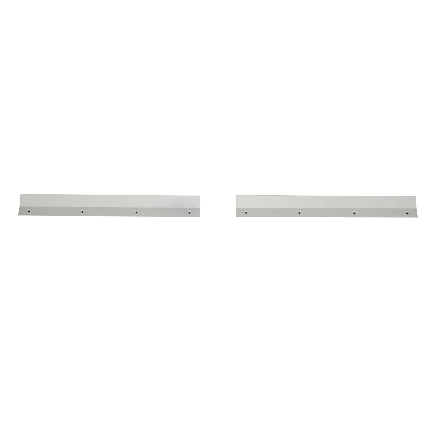 DecMode 36" x 5" Intricate Carved 1-Tier White Floral Wall Shelf