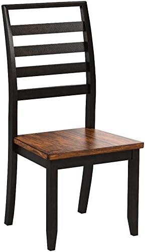 Abaco Solid Wood Ladder Back Dining Chair in Two Tone Cherry Finish