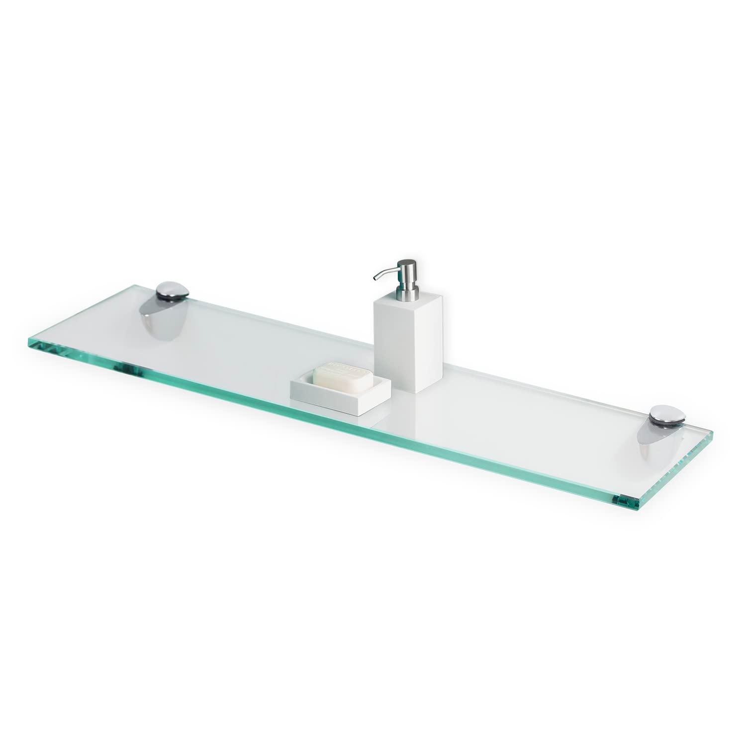 Latitude Run® Glass Accent Shelf with Adjustable Shelves