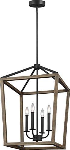 Buford Wood & Iron Chandelier (12"-26")