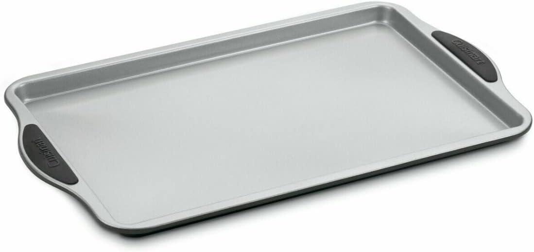 17-Inch Non-Stick Heavy Gauge Steel Baking Sheet with Silicone Handles