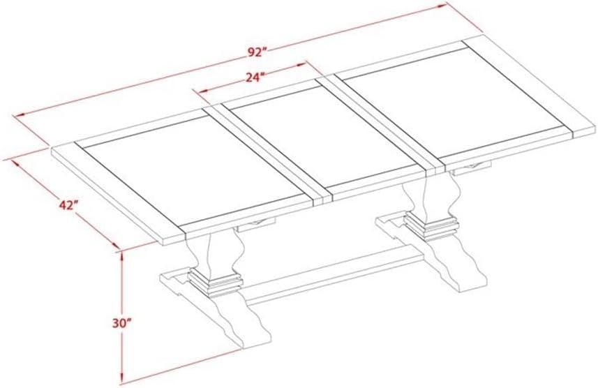 Lassale Removable Leaf Solid Wood Dining Set