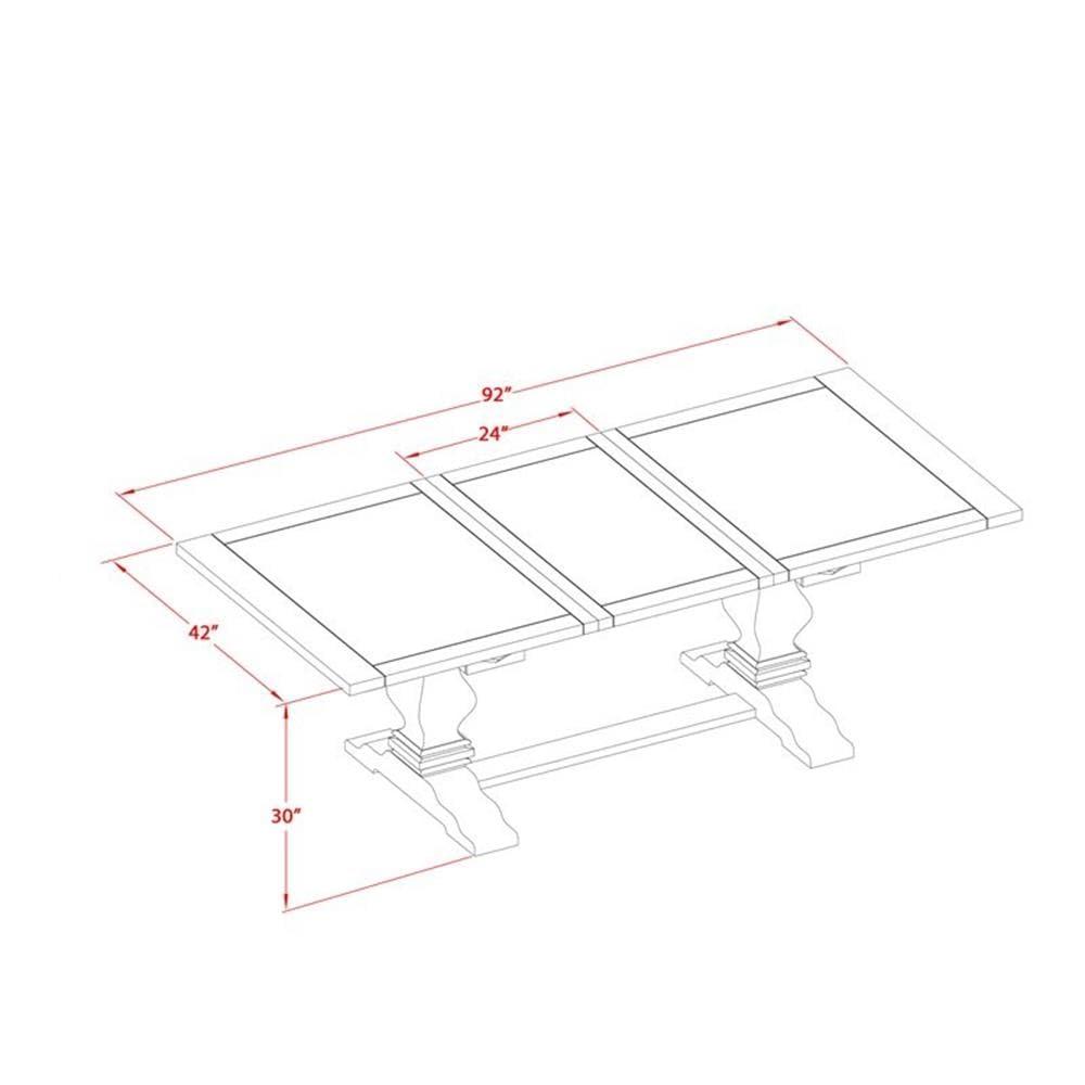 Lassale Removable Leaf Solid Wood Dining Set