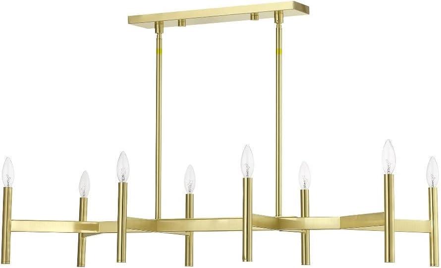 Livex Lighting - Copenhagen - 8 Light Linear Chandelier In Mid Century Modern