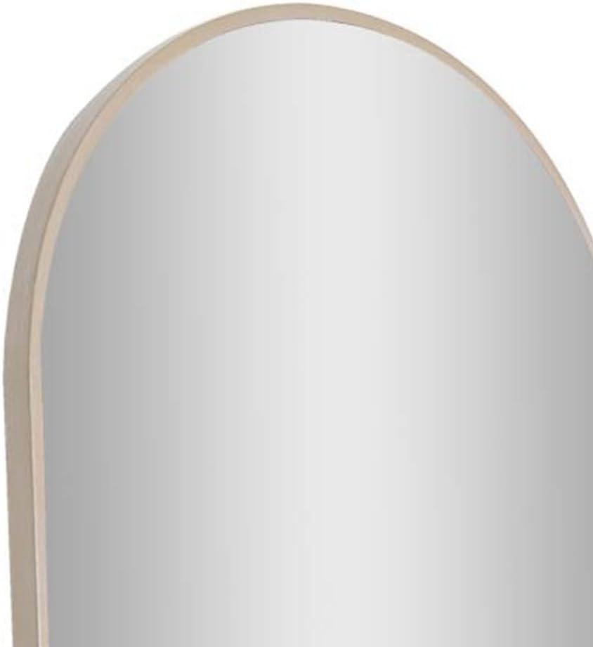Head West Metal and Wood Oval Cheval Swivel Floor Mirror with Shelf - 22" x 67" x 15.25"