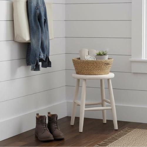 Scooped Seat Counter Height Barstool Brown - International Concepts: Solid Parawood, Kitchen, Unfinished