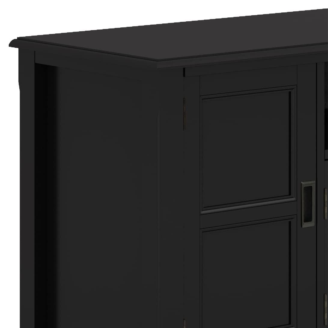Simpli Home Burlington 72"W Solid Wood TV Stand for TVs up to 80" with 4 Cabinets