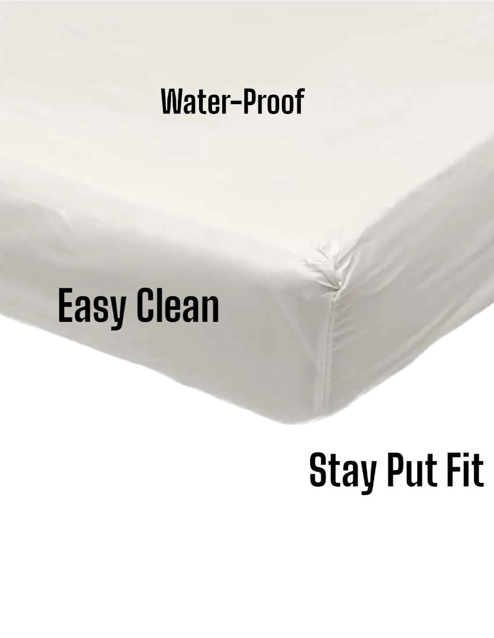 Queen White Waterproof Plastic Mattress Cover