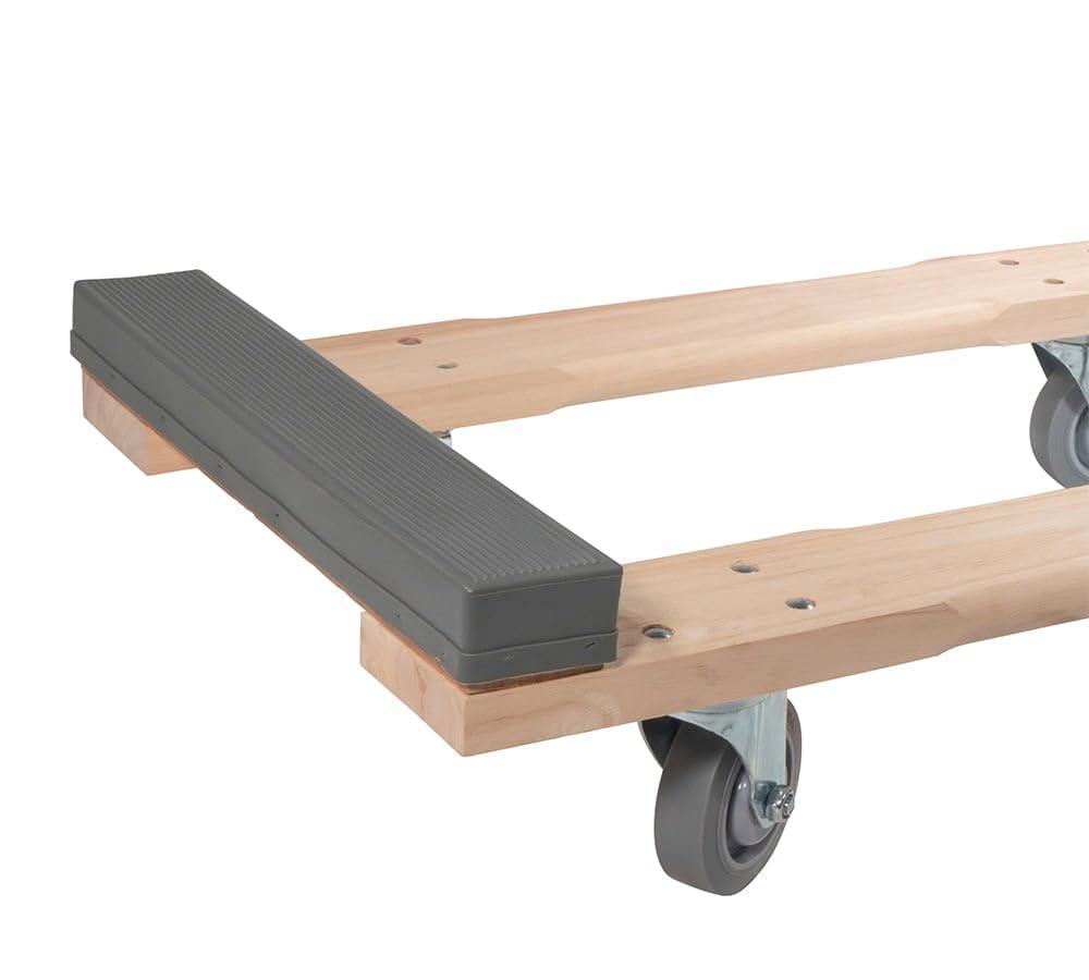 19" x 32" Carpeted Furniture Dolly 4 Wheels 1000 lbs. - Hardwood and Plywood Piano Moving Office Dolly with 3.5" x 4" Swivel Casters Mover