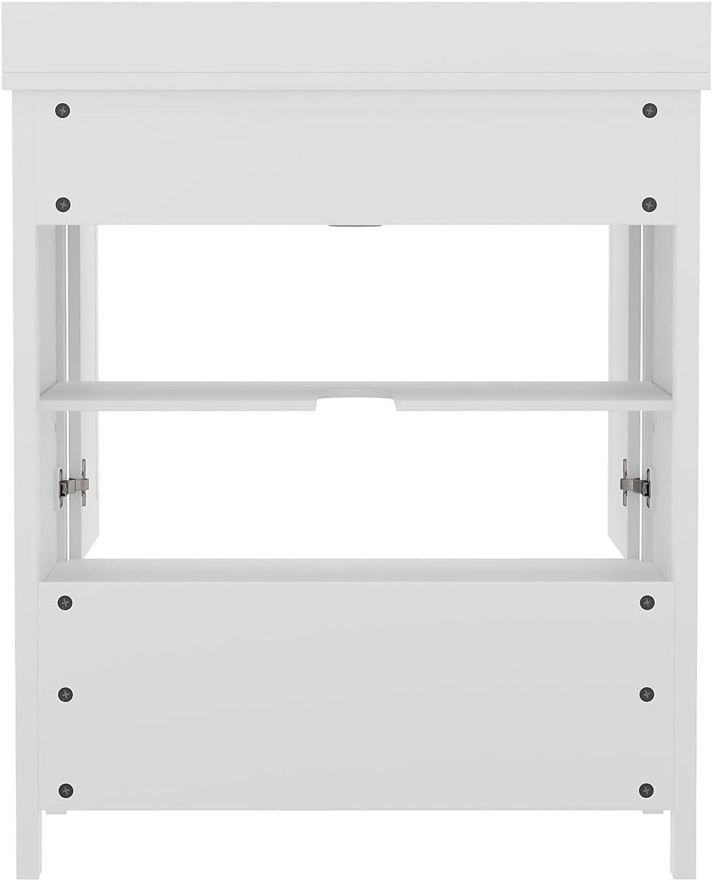 Flash Furniture 30 Inch Bathroom Vanity with Undermount Sink, Cabinet, and Drawer in White