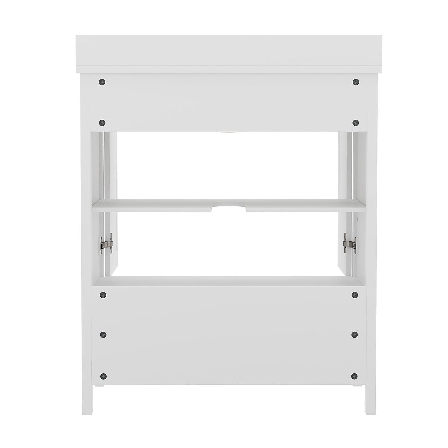 Flash Furniture 30 Inch Bathroom Vanity with Undermount Sink, Cabinet, and Drawer in White