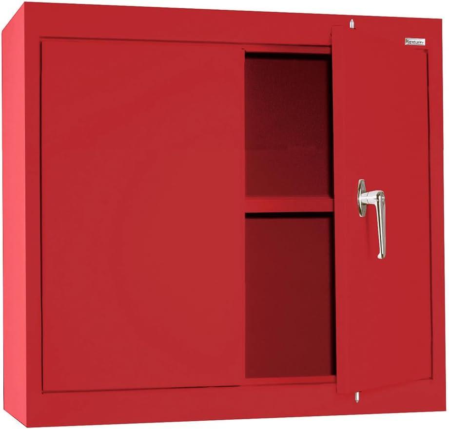 Sandusky Wall Mounted Garage Cabinet in Red (30 in. W x 26 in. H x 12 in. D)