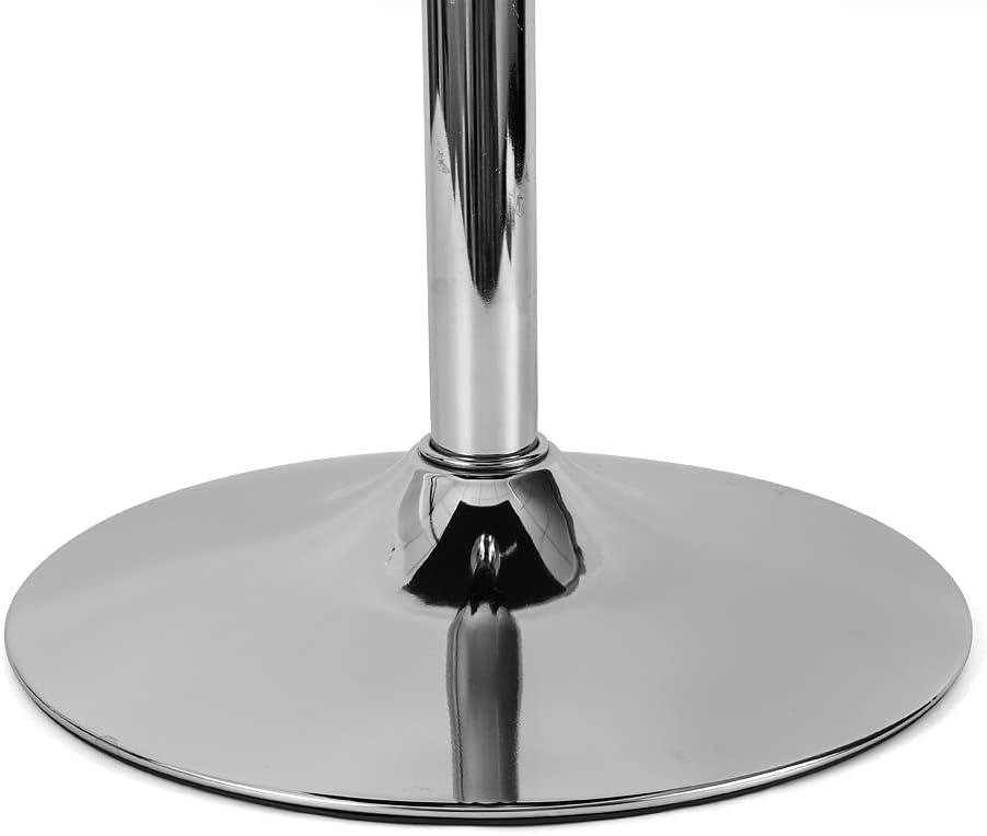 Square Bar Table, Modern Pub Table, 360° Swivel Cocktail Table, Adjustable Height with Black Top, Stainless Steel Leg and Base