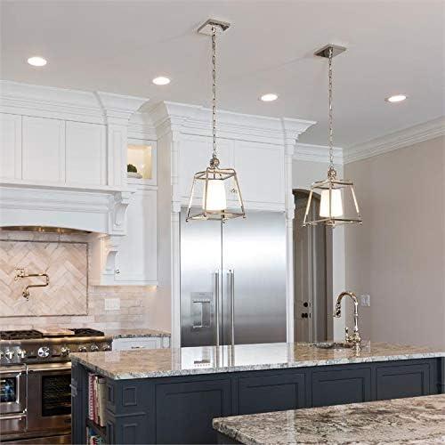 Mini Sylvan Polished Nickel LED Pendant with Ivory Silk Shade