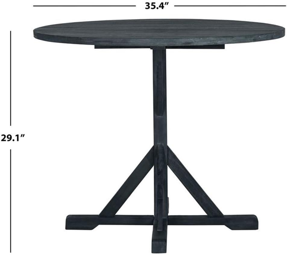 Safavieh Arcata Outdoor Patio Round Table - Dark Slate Grey