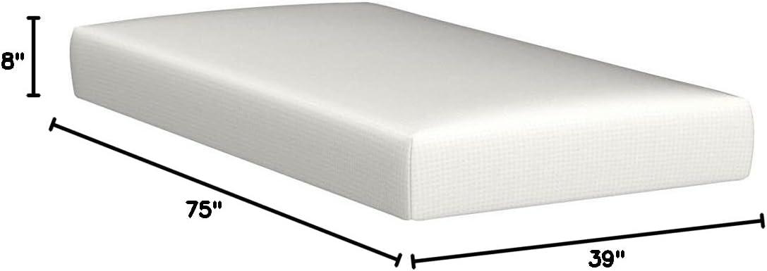 NapQueen 8" Twin, Bamboo Charcoal Memory Foam Mattress